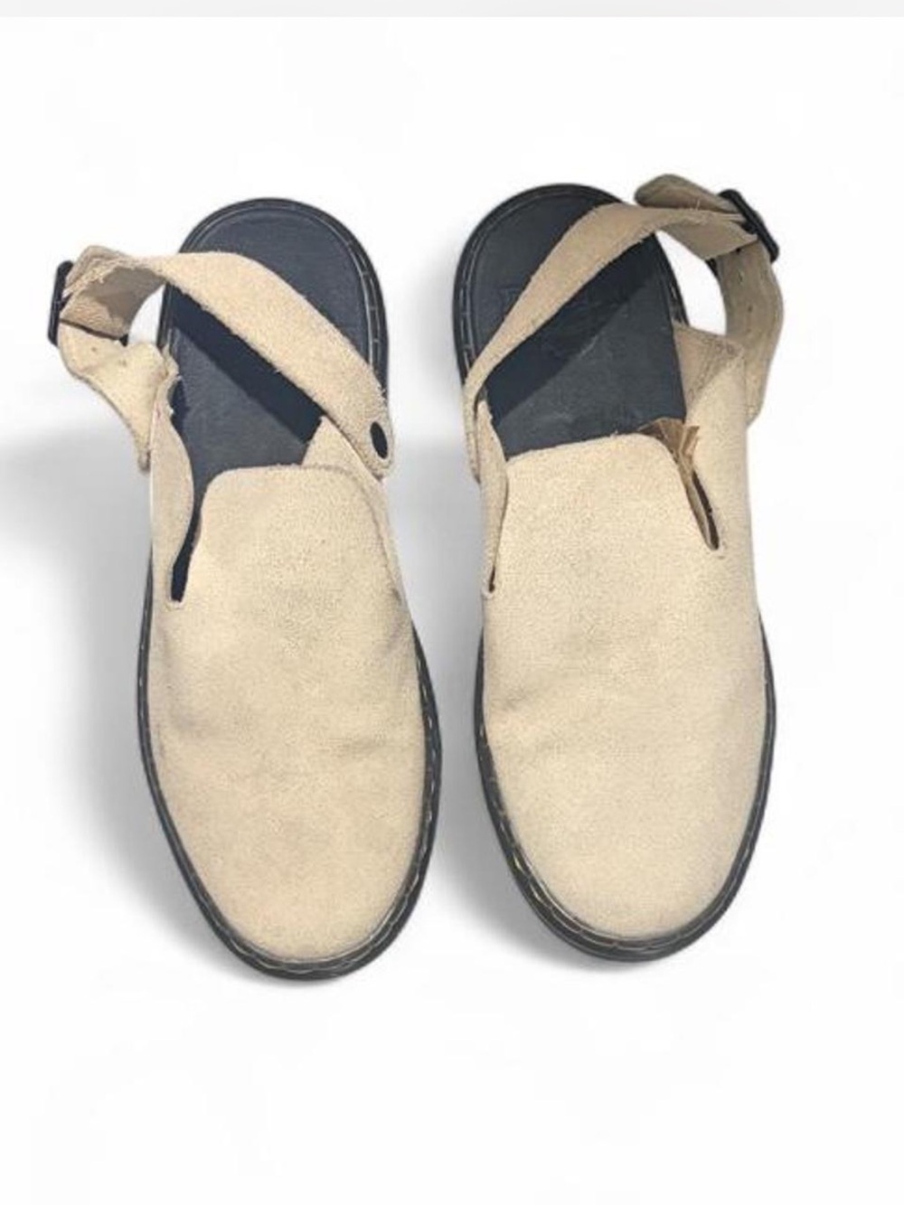Dr. Marten mule clog Beige Suede Slingback Casual Shoes